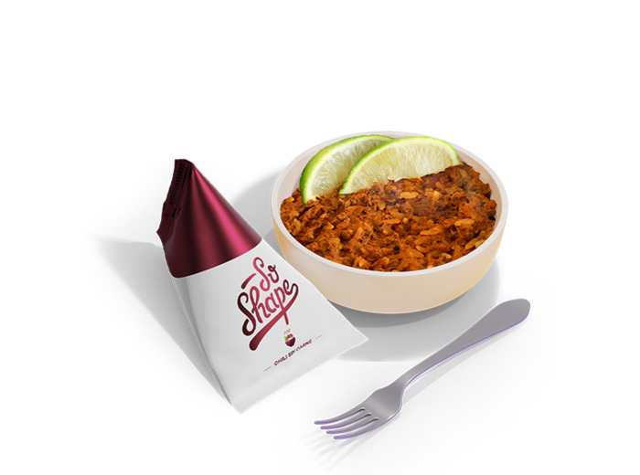 SoShape - lot de 5 saveur chili sin carne - 35g