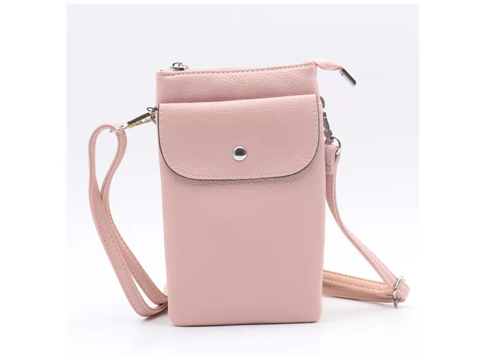 P528- Pochette Téléphone (rose pâle)