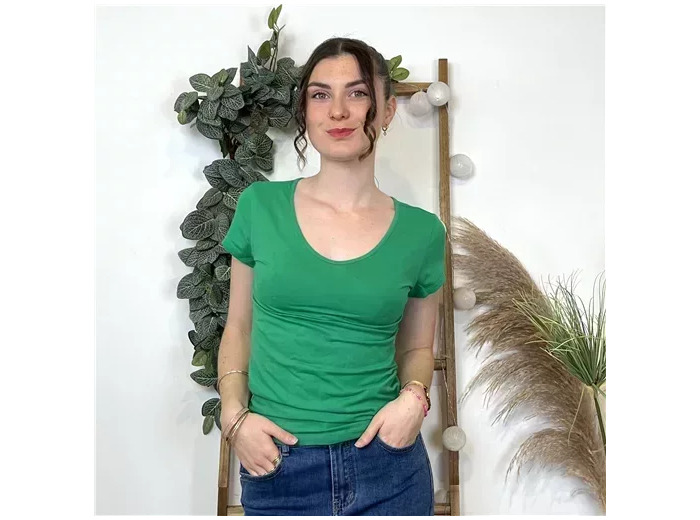 K319- T-Shirt Coline (T36-T44) (vert brésil)