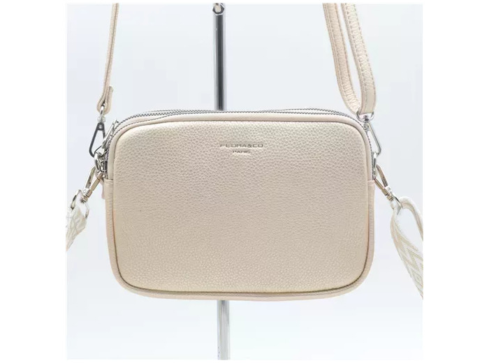 P426- Sac 3 poches Flora&Co (ecru)