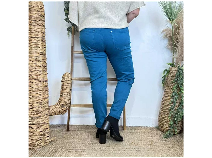 P150- Jean 7/8ème Voggo T42-T50 (bleu canard)