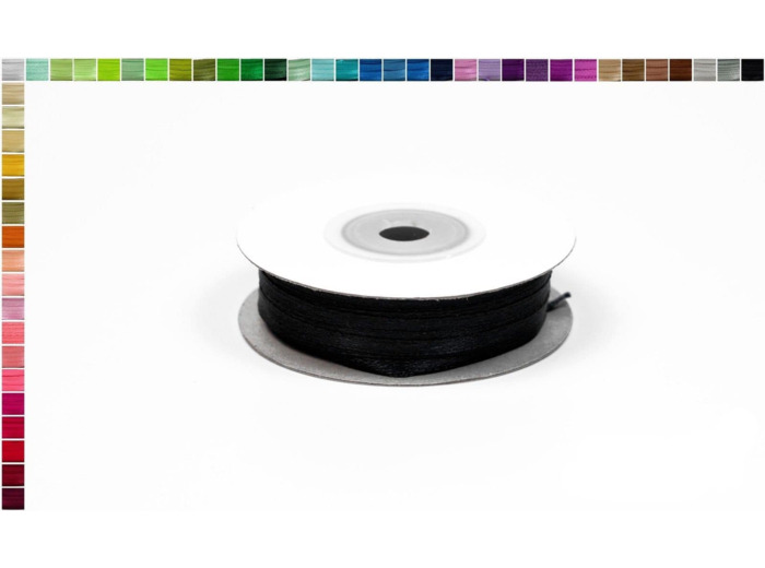 Ruban satin noir 030 Largeur 3 mm