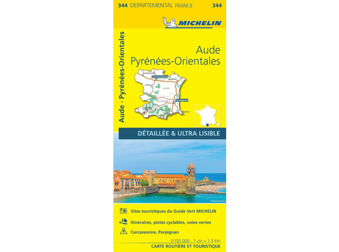 CARTE DEPARTEMENTALE AUDE, PYRENEES-ORIENTALES