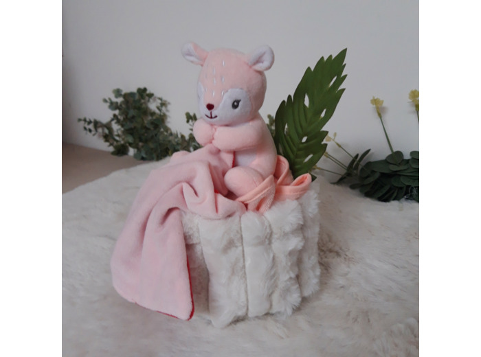 Gâteau de couches -Mini doudou faon