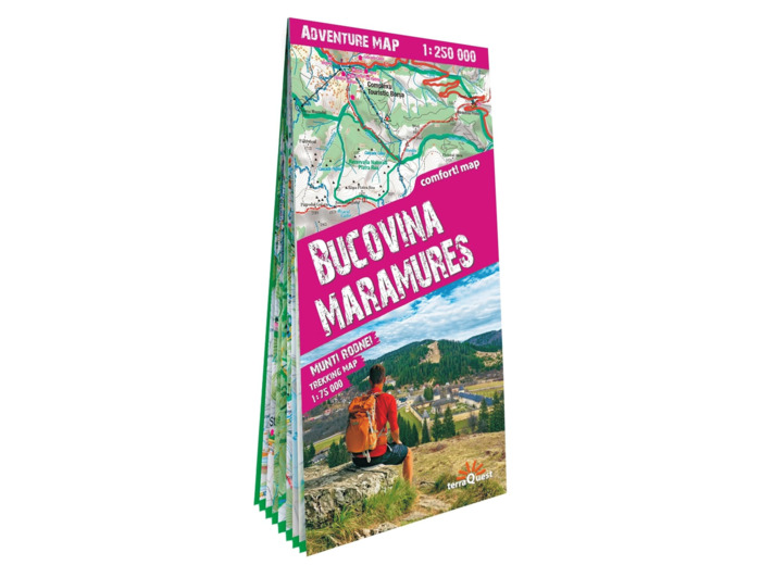 BUCOVINE, MARAMURES 1/250 000 (CARTE GRAND FORMAT LAMINEE D'AVENTURE TQ) BUCOVINA, MARAMURES - A