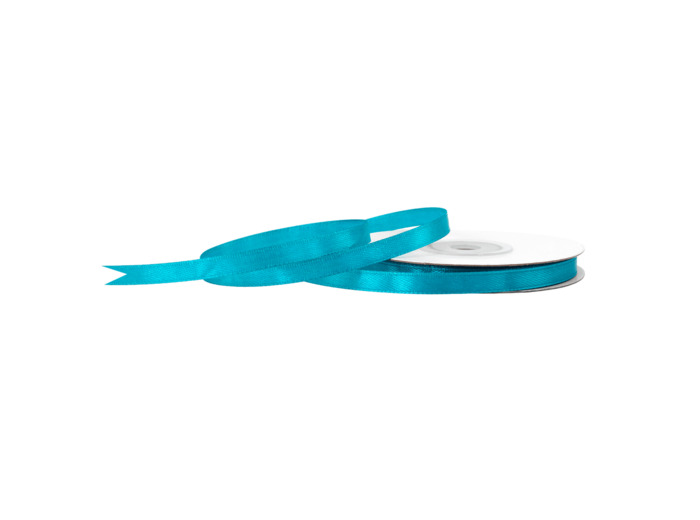 Ruban satin turquoise fonce 340d Largeur 6 mm