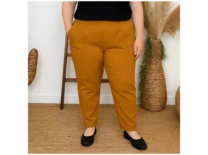 T545- Pantalon Confort JST (T38-T52) (moutarde)