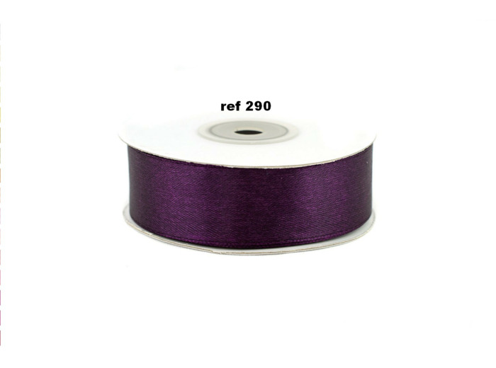 Ruban satin aubergine 290 Largeur 25 mm