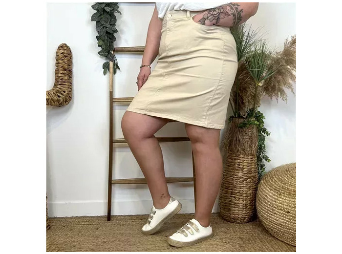 L731- Jupe Voggo Teintée (T42-T50) (beige)
