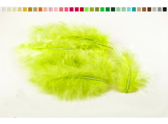 Plumes marabout moelleuse d'environ 10 cm x20 vert 550