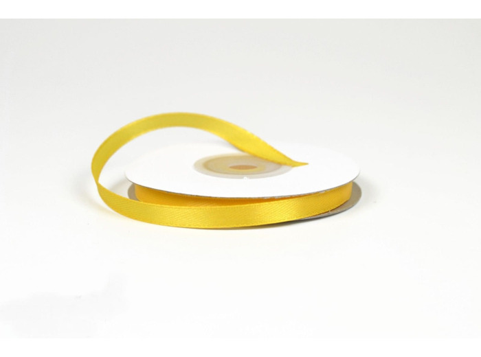 Ruban satin jaune 645 Largeur 6 mm