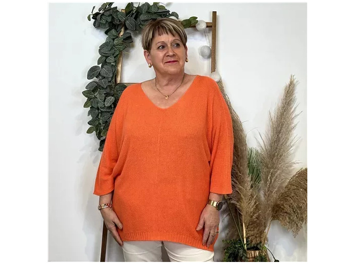 K559- Pull Nid d'Abeille (Gt)  🇮🇹 (orange)