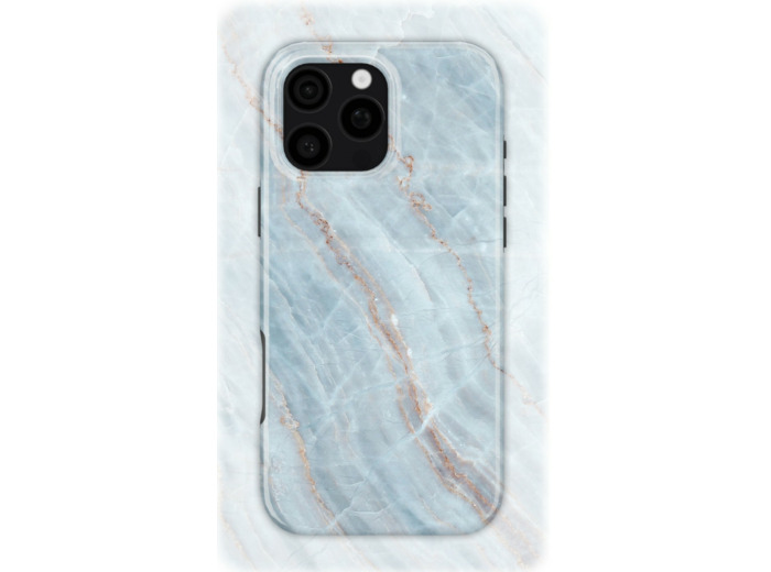 Light Blue Marble | Coque de téléphone 3D 2en1 Ultra-résistante