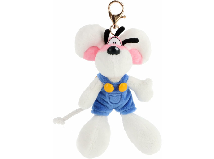 Diddl Porte-clés peluche en Salopette Bleue 15cm
