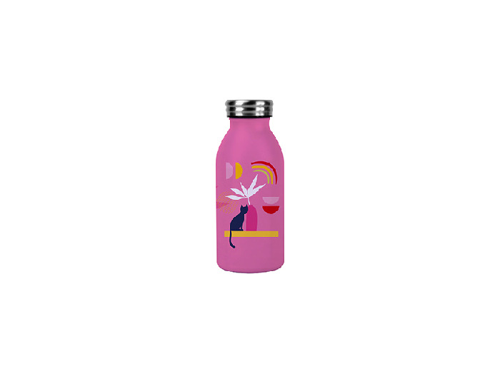 Bouteille isotherme 350ml- CHAT POP ROSE BONBON