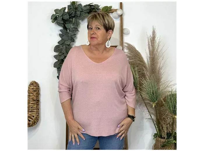 Z145.- Pull léger Emporium (Gt) (rose poudré)