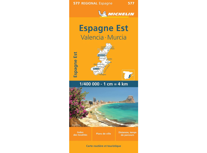 CARTE REGIONALE ESPAGNE EST : VALENCIA, MURCIA