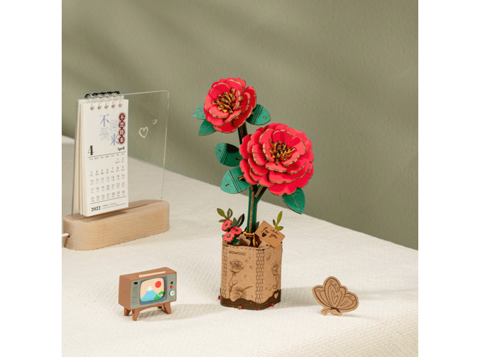 Caméla Rouge en Bois