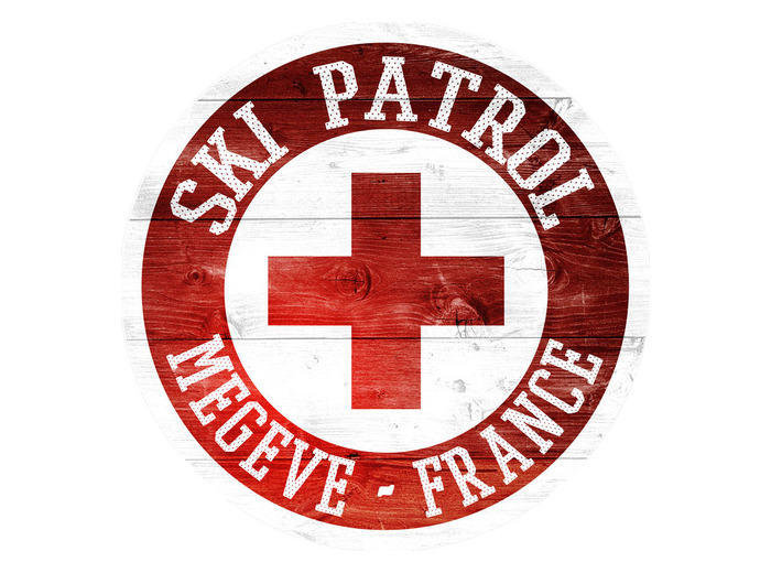 Balise bois "Ski patrol"