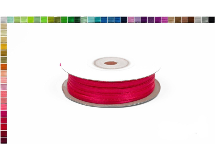 Ruban satin fuchsia 187 largeur 3 mm