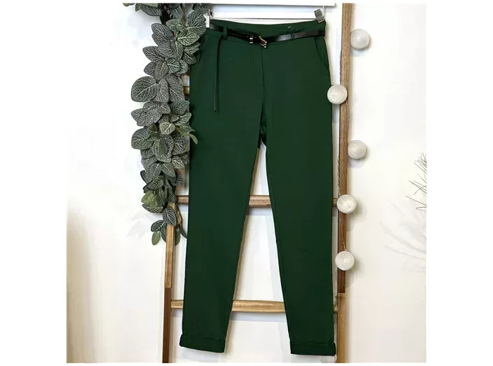 M934- Chino Stretch (T36-T50) 🇮🇹 (vert sapin)
