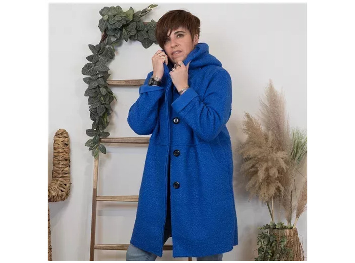 M696- Manteau Bouclette (Tu) 🇮🇹 (bleu royal)