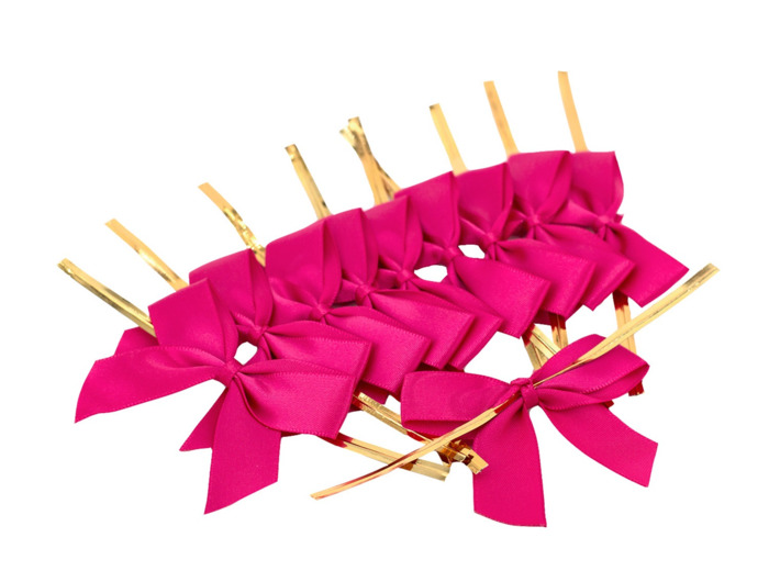 Noeuds en satin 5cm, 10 pièces Fuchsia