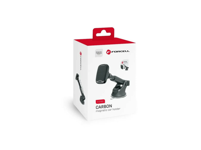 FORCELL support voiture magnetique sur la vitre CARBON H-CT327