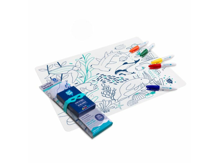 Coloriage effaçable/Set de table "Barrière de Corail"