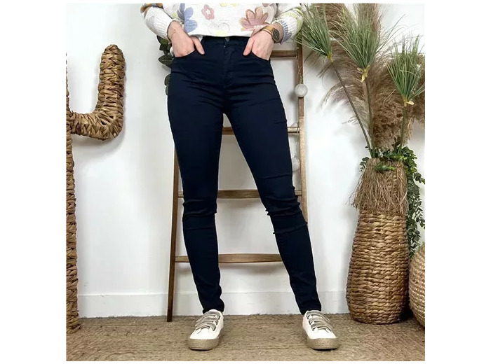 N333- Jean coupe Slim Voggo (T36-T44) (marine)