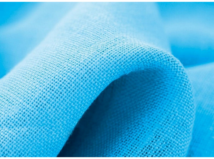 Toile de jute naturelle turquoise  100 % biodégradable écologique 145 cm de large 280gr