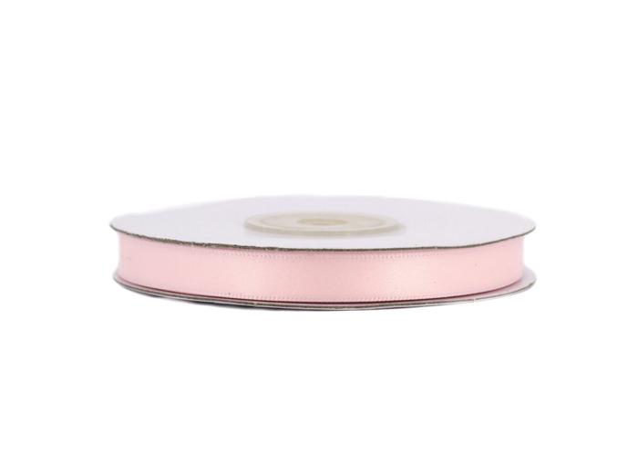 Ruban satin double face 6 mm de large 20 metres de long rose tendre