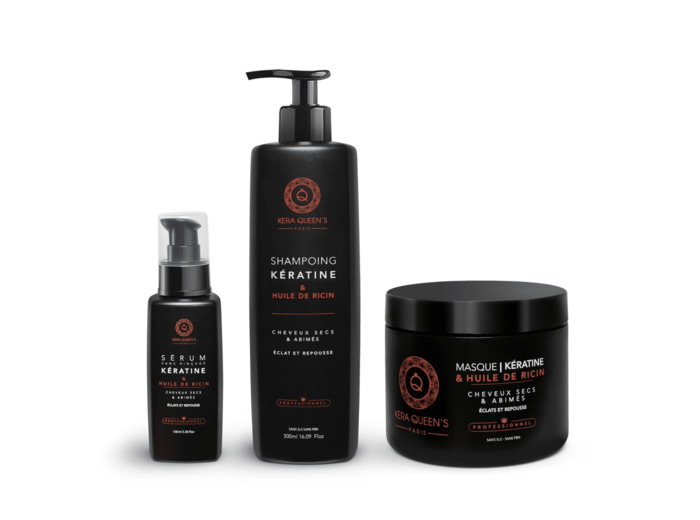 Rituel Kératine et Ricin - Shampoing 500ml + Masque 500ml + Sérum 100ml