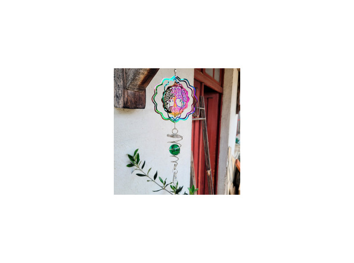 Wind spinner Arbre de Vie multicolore