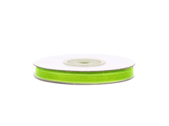 Ruban organza 6 mm de large bobine de 25 metres de long vert ref 550