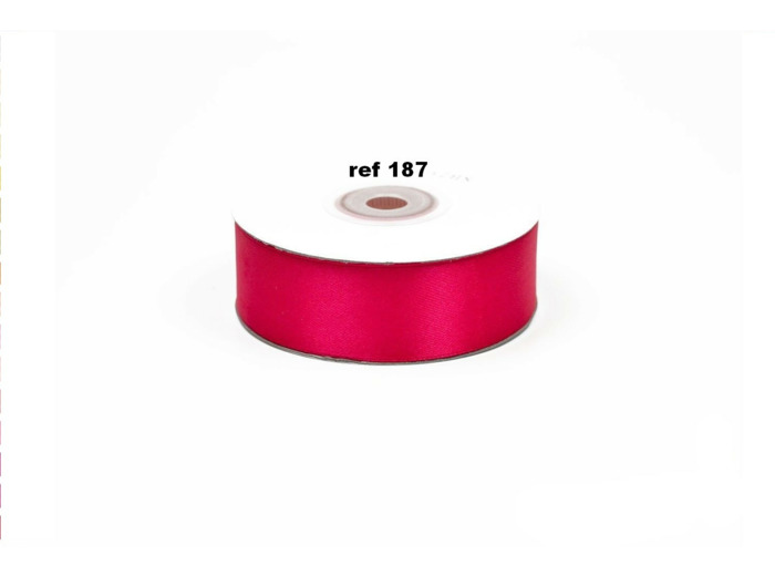 Ruban satin fuchsia 187 largeur 25 mm
