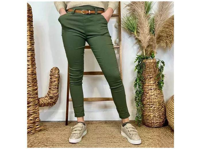 L799- Pantalon Stretch (T36-T46) 🇮🇹 (kaki)