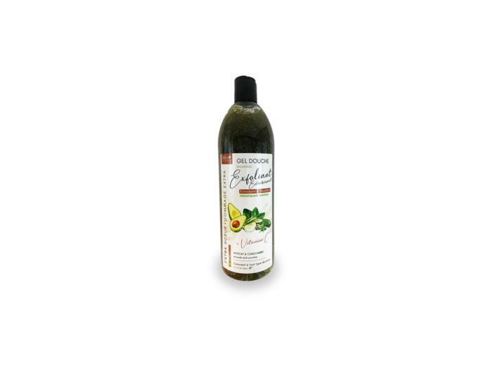 Gel Douche Exfoliant - Avocat et concombre + Vitamine C - 1L