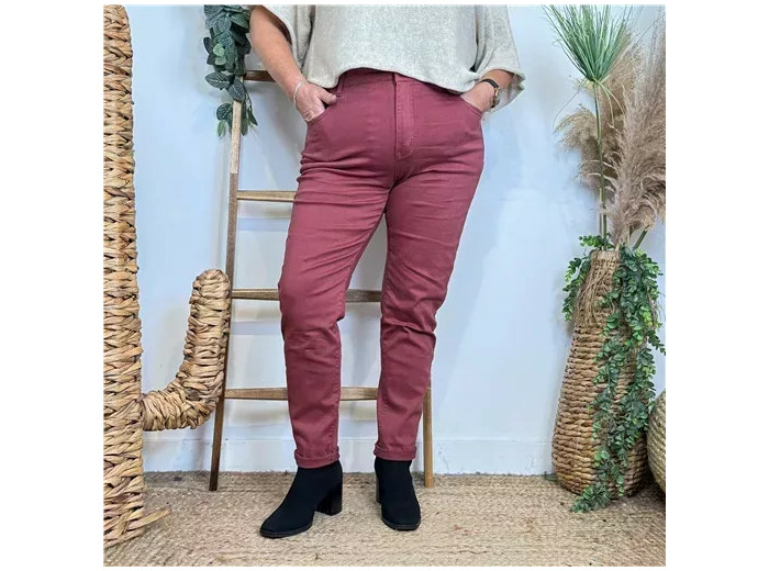 P152- Jean 7/8ème Voggo T42-T50 (bordeaux)