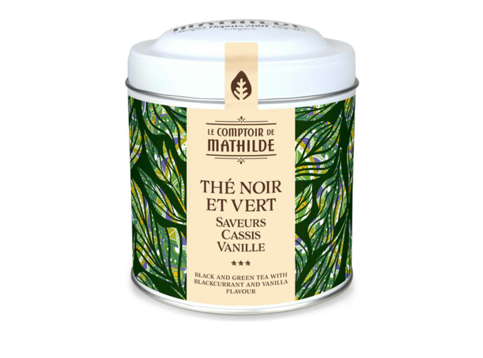 Thé Noir et Vert Saveurs Cassis Vanille 100G