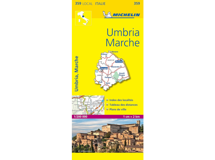 CARTE DEPARTEMENTALE UMBRIA, MARCHE