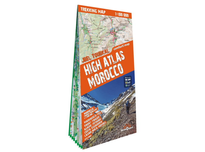 HAUT-ATLAS MAROC 1/100.000 (CARTE GRAND FORMAT LAMINEE TREKKING TQ). HIGH ATLAS MOROCCO - ANGLAIS
