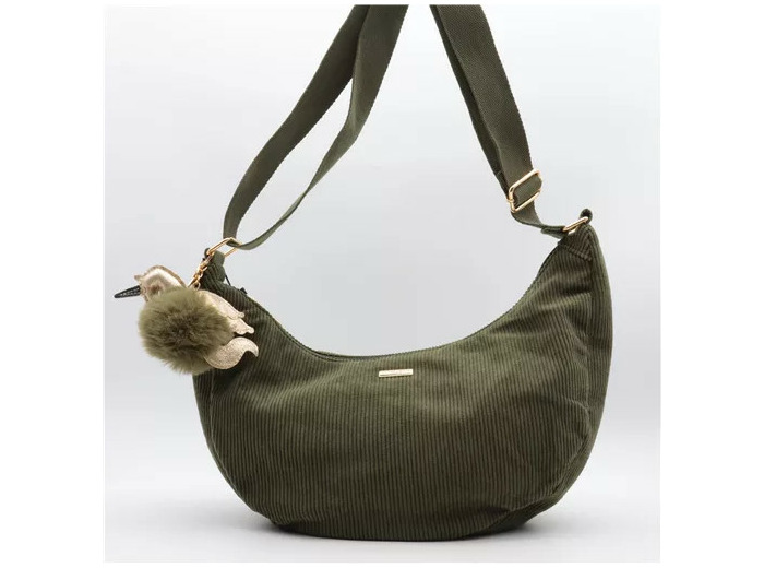 P403- Banane Velour cotelé Flora & Co (kaki)