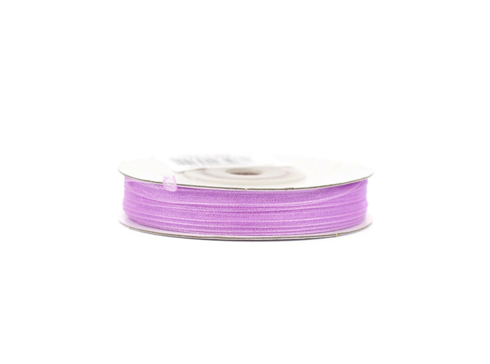 Ruban organza 3mm de large bobine de 50 metres de long parme