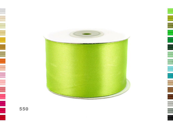 Ruban satin vert 550 largeur 50 mm
