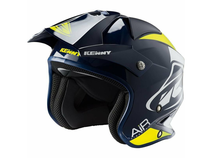 KENNY 6 Casque Trial TRIAL AIR - Navy/Jaune fluo - Taille : L