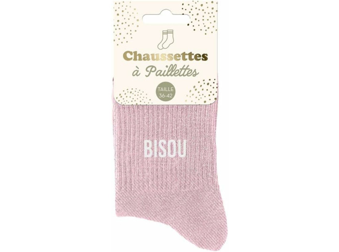 STC Chaussettes paillettes bisou