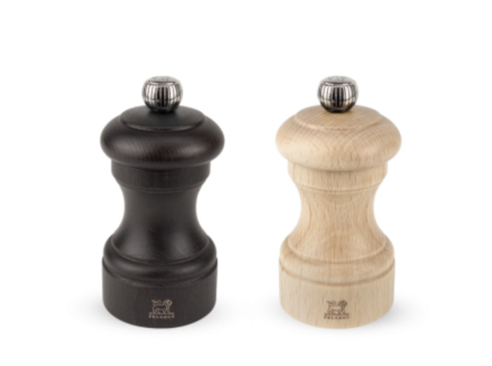 DUO MOULINS PEUGEOT BISTRO NATUREL ET CHOCOLAT 10 CM