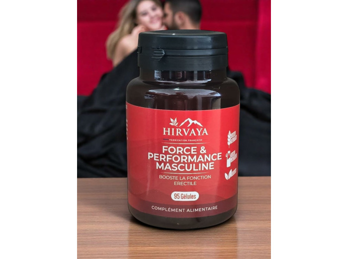 Force & Performance masculine - Nouvelle Formule - Booste la fonction érectile. 95 gelules Fabriqué en France (Tribulus/Maca/Ginseng/Ashwagandha) - Vegan - Booster Libido, Érection Naturelle
