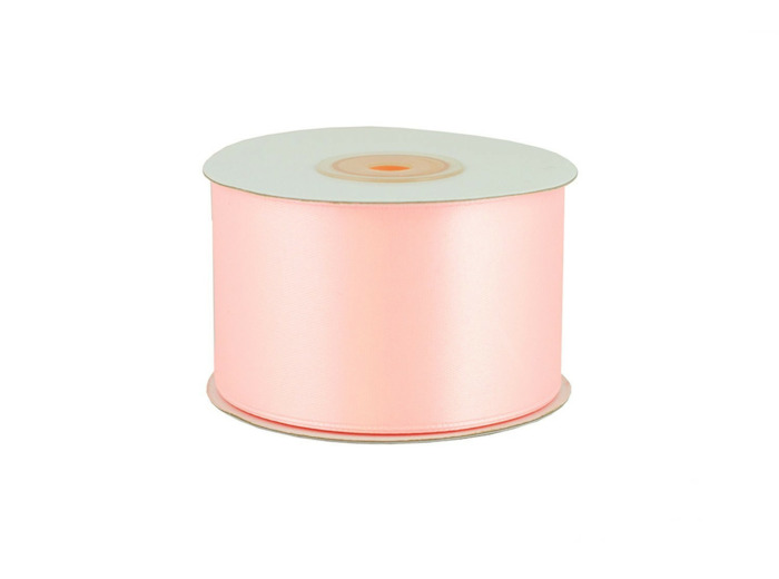 Ruban satin rose tendre 123 largeur 50 mm